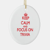 Behalten Sie Ruhe und Fokus auf Trivia Keramikornament (Rechts)