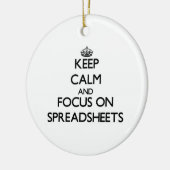 Behalten Sie Ruhe und Fokus auf Verteilungsbögen Keramik Ornament (Links)