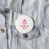 Behalten Sie Ruhe und Fokus auf Vinyl Button (Beispiel)