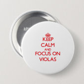 Behalten Sie Ruhe und Fokus auf Violas Button (Vorne & Hinten)