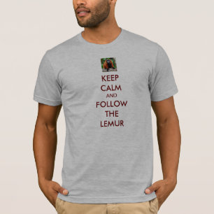 Behalten Sie Ruhe und folgen Sie dem Lemur T-Shirt