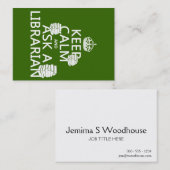 Behalten Sie Ruhe und fragen Sie einen Visitenkarte (Vorne/Hinten)