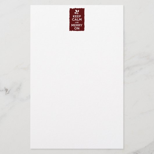 Behalten Sie Ruhe und fröhlich an Briefpapier (Vorderseite)