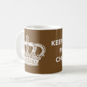 Behalten Sie Ruhe und führen Sie die Schokolade Kaffeetasse (Vorderseite Links)