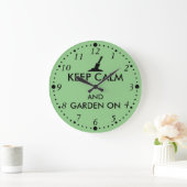 Behalten Sie Ruhe und Garten auf Große Wanduhr (Zuhause)