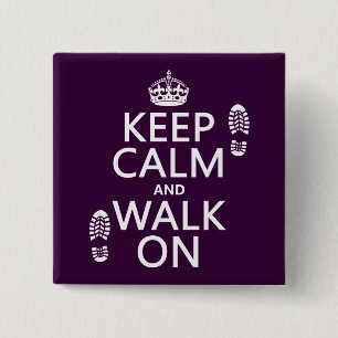 Behalten Sie Ruhe und gehen Sie auf (irgendeine Button