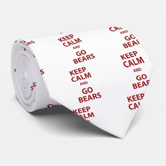 Behalten Sie Ruhe und gehen Sie Bären Krawatte (Gerollt)