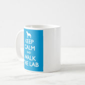 Behalten Sie Ruhe und gehen Sie das Labrador Kaffeetasse (Vorderseite Links)