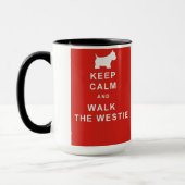 BEHALTEN SIE RUHE UND GEHEN SIE DAS WESTIE TASSE (Links)