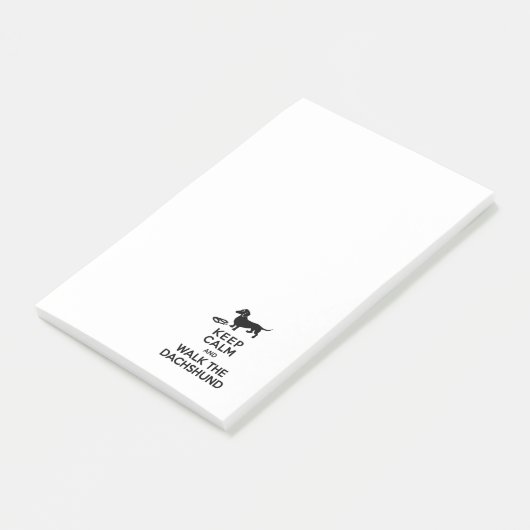 Behalten Sie Ruhe und gehen Sie die Dackel - Post-it Klebezettel (angewinkelt)