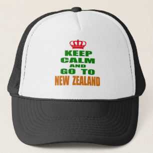 Behalten Sie Ruhe und gehen Sie nach Neuseeland. Truckerkappe