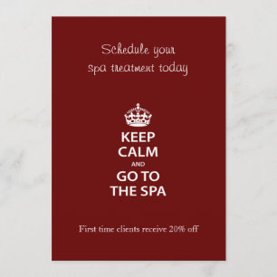 Behalten Sie Ruhe und gehen Sie zum Einladung