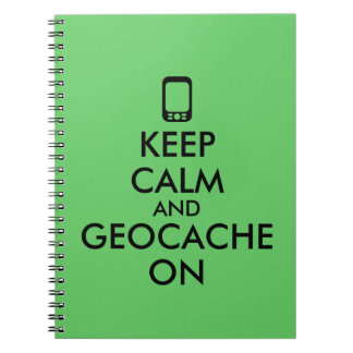 Behalten Sie Ruhe und Geocache auf Gewohnheit GPS Notizblock