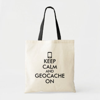Behalten Sie Ruhe und Geocache auf Gewohnheit GPS Tragetasche