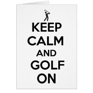 Behalten Sie Ruhe und Golf an