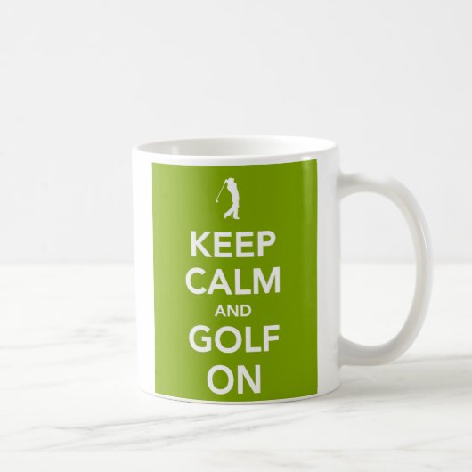 Behalten Sie Ruhe und Golf auf Tasse (Rechts)
