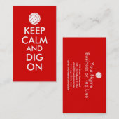 Behalten Sie Ruhe und graben Sie auf Visitenkarte (Vorne/Hinten)