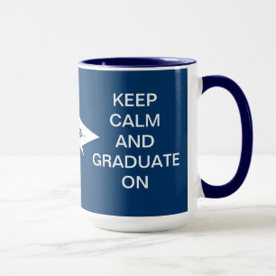 Behalten Sie Ruhe und graduieren Sie auf Tasse