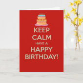 Behalten Sie Ruhe und haben Sie alles Gute zum Karte (Gelbe Blume)