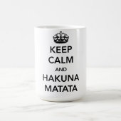 Behalten Sie Ruhe und Hakuna Matata Kaffeetasse (Mittel)