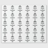 BEHALTEN SIE RUHE UND HAMMER AN GESCHENKPAPIER (Flach)