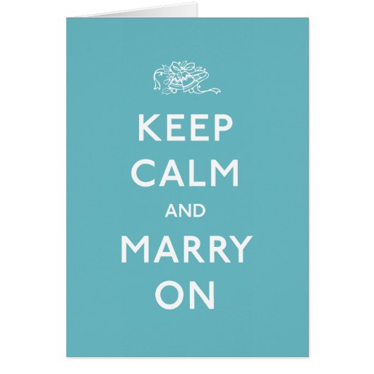 Behalten Sie Ruhe und heiraten Sie an (Vorne)
