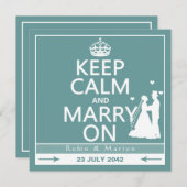 Behalten Sie Ruhe und heiraten Sie an - Braut und Einladung (Vorne/Hinten)