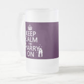 Behalten Sie Ruhe und heiraten Sie auf Mattglas Bierglas (Vorderseite Links)