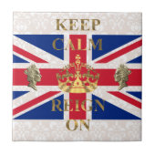 Behalten Sie Ruhe und Herrschaft an Fliese (Vorderseite)