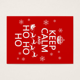 Behalten Sie Ruhe und Ho Ho Ho
