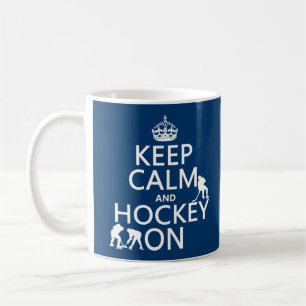 Behalten Sie Ruhe und Hockey auf (in irgendeiner Kaffeetasse
