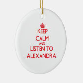 Behalten Sie Ruhe und hören Sie auf Alexandra Keramikornament (Rechts)