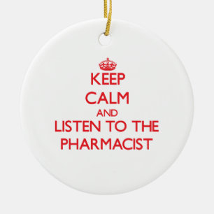 Behalten Sie Ruhe und hören Sie auf den Apotheker Keramikornament