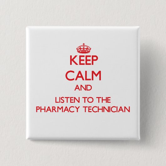 Behalten Sie Ruhe und hören Sie auf den Button (Vorderseite)