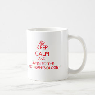 Behalten Sie Ruhe und hören Sie auf den Kaffeetasse