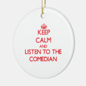 Behalten Sie Ruhe und hören Sie auf den Keramikornament (Links)