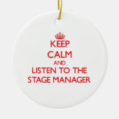 Behalten Sie Ruhe und hören Sie auf den Keramikornament (Vorne)