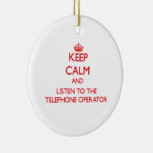 Behalten Sie Ruhe und hören Sie auf den Keramikornament (Rechts)