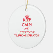 Behalten Sie Ruhe und hören Sie auf den Keramikornament (Links)