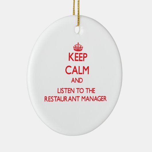 Behalten Sie Ruhe und hören Sie auf den Keramikornament (Rechts)