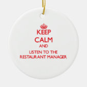 Behalten Sie Ruhe und hören Sie auf den Keramikornament (Vorne)