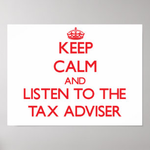Behalten Sie Ruhe und hören Sie auf den Poster
