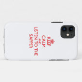 Behalten Sie Ruhe und hören Sie auf den Sapper Case-Mate iPhone Hülle (Rückseite (Horizontal))