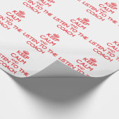 Behalten Sie Ruhe und hören Sie auf den Trainer Geschenkpapier (Ecke)