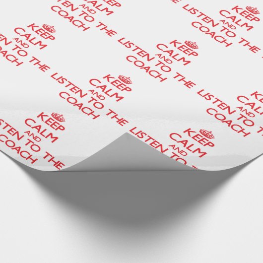 Behalten Sie Ruhe und hören Sie auf den Trainer Geschenkpapier (Ecke)