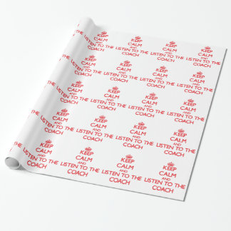 Behalten Sie Ruhe und hören Sie auf den Trainer Geschenkpapier