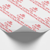 Behalten Sie Ruhe und hören Sie auf einen Geschenkpapier (Ecke)