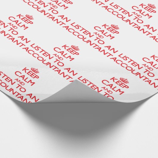 Behalten Sie Ruhe und hören Sie auf einen Geschenkpapier (Ecke)