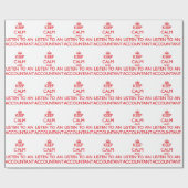 Behalten Sie Ruhe und hören Sie auf einen Geschenkpapier (Flach)