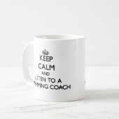 Behalten Sie Ruhe und hören Sie auf einen Kaffeetasse (Vorderseite Links)